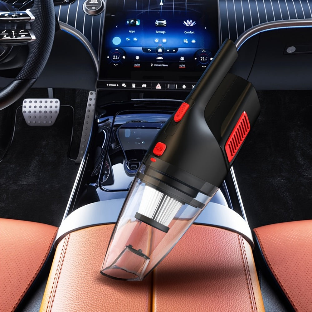Cordless Handheld Vacuum Cleaner with Three Color Checkouts, Crevice Nozzle and Compact Dust Cup