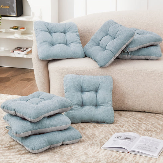 Memory Foam Chair Cushions 4/8 Pack, Non-Slip Seat Pads for Dining Chairs, Kitchen, Office & Patio – Indoor Outdoor Chair Pads M/L Size