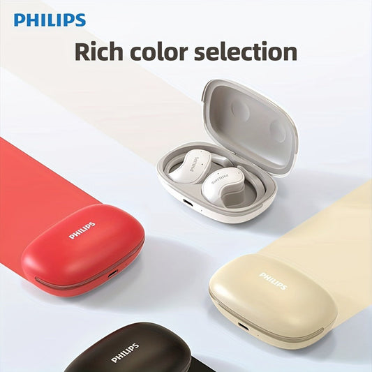 Wireless Earbuds Philips Black Stereo with Touch Volume, Noise-Cancelling Mic and Type-C Case