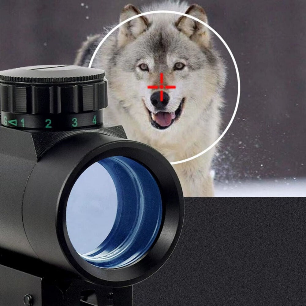Red Green Dot Sight Scope 1x40 with Picatinny Rail Mount | 2 Reticle Types, Adjustable Brightness for Rifles, Shotguns, Airsoft & Tactical Shooting
