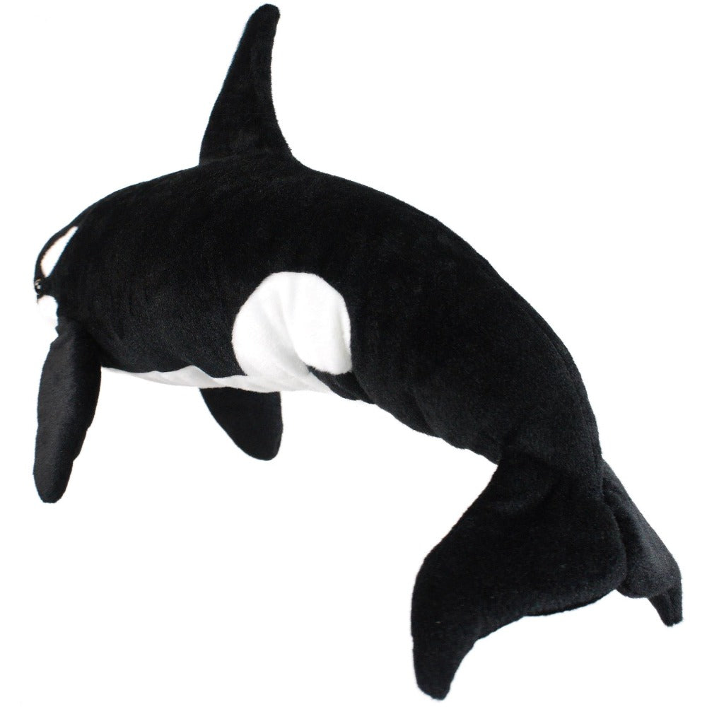 Stuffed Animal Octavius Orca in 28-Inch Length with Black-and-White Ocean Animal Design and Soft Fabric