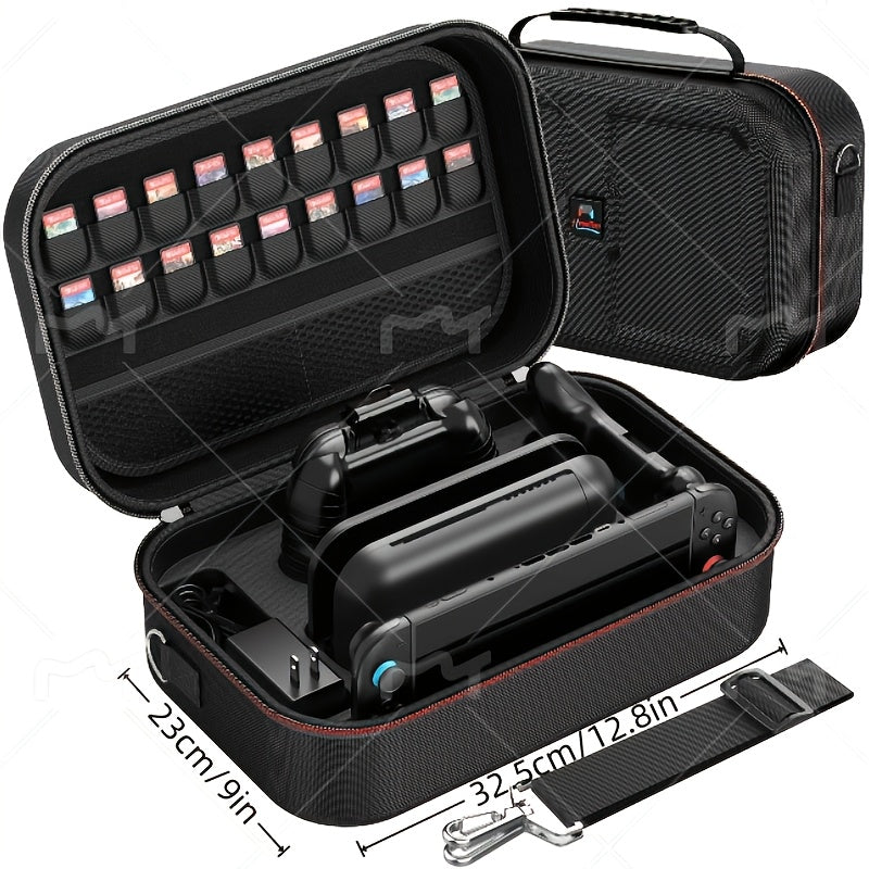Nintendo Switch 2 Storage Bag XL – Durable Nylon Carrying Case with Card Slots, Shoulder Strap & Game Accessories Organizer, Perfect Gift for Gamers