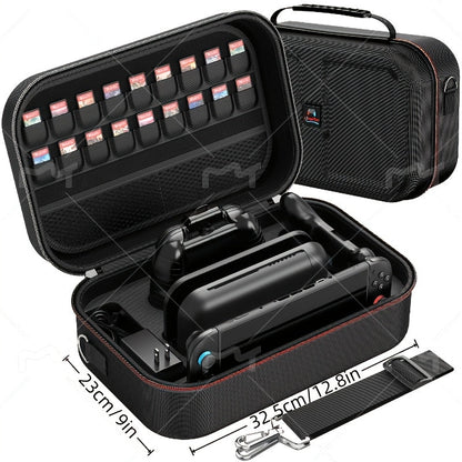 Nintendo Switch 2 Storage Bag XL – Durable Nylon Carrying Case with Card Slots, Shoulder Strap & Game Accessories Organizer, Perfect Gift for Gamers