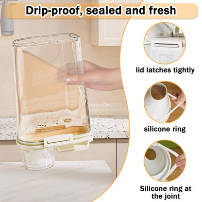 Food Storage Containers 2.5L and 3L PP Pantry Bins with Measuring Cups in Two-, Four- or Six-Pack Options