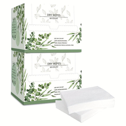 60-Count Large Dry Facial Cleansing Towels in 1-, 2- or 4-Box Options with 10 x 12 Inch Sheets