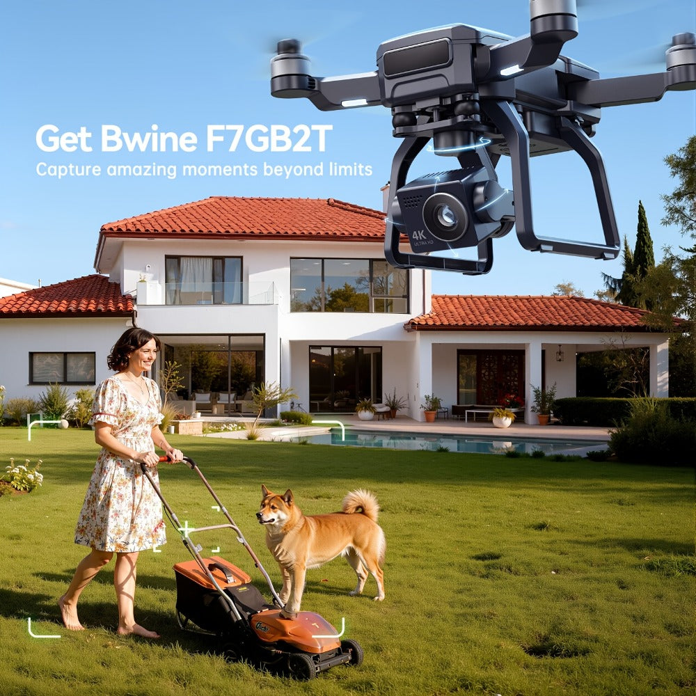 Bwine F7GB2 4K GPS Drone with 3-Axis Gimbal – 8.2MP Ultra-HD Camera 50-Min Flight Time 3.2KM Range Level 6 Wind Resistance FAA Remote ID Compliant Route Planning Gift for Adults Photographers 2 or 3 Batteries