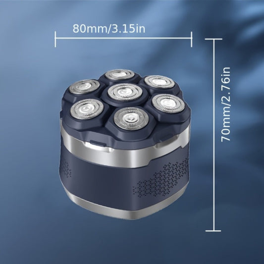Electric Shaver 7D Floating Rotary Head with IPX6 Wet/Dry Use, USB Charging, LED Display and Magnetic Blade