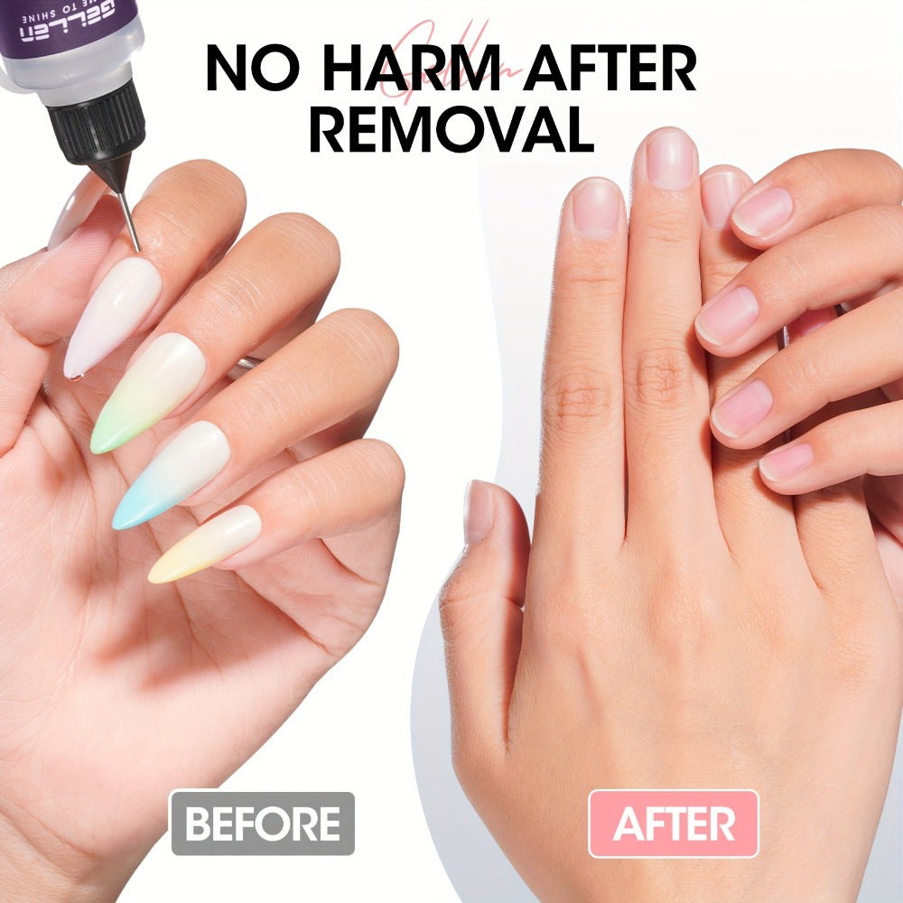 Nail Glue Remover 20ml Precision Needle Applicator Acetone Free - Fast Acting No-Mess Formula for Press On Nails Gel X Nail Tips Fake Nails - Non-Irritating Nail Glue Dissolver for Women