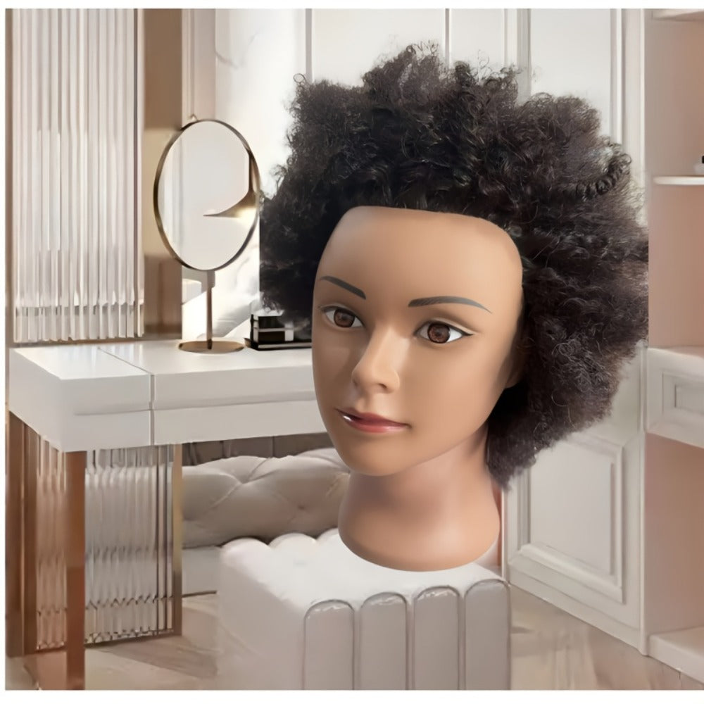 Mannequin Styling Head Options with Clamp and Accessory Sets for Braiding, Cutting and Cosmetology Practice