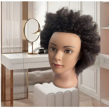 Mannequin Styling Head Options with Clamp and Accessory Sets for Braiding, Cutting and Cosmetology Practice