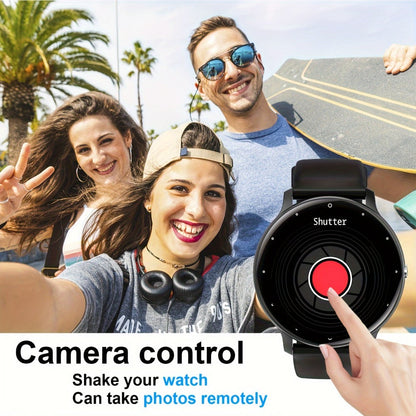 Smart Watch Round Display with Wireless Charging, 230mAh Battery, Music Control and Three Color Options