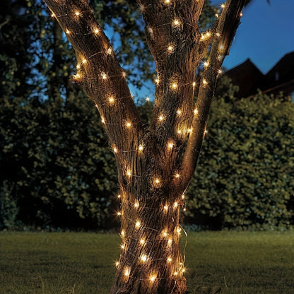Four-Pack Solar Fairy String Lights with 400 LEDs Total, 160 Feet and Five Color Options for Patio Decor