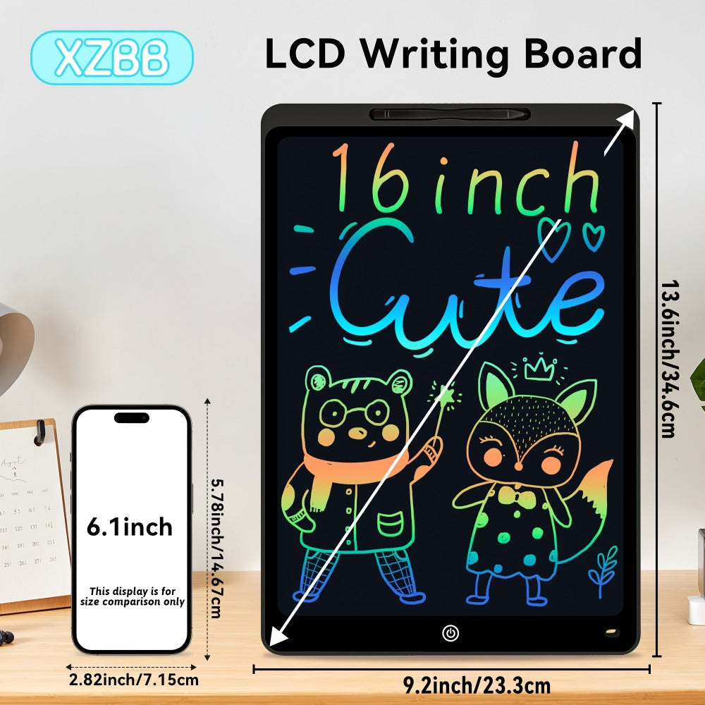 Large LCD Drawing Tablet for Kids 16 & 20 Inch – Colorful Erasable Electronic Doodle Board Reusable Writing Pad | Educational Art Toy Birthday Christmas Gift | Blue Pink Black