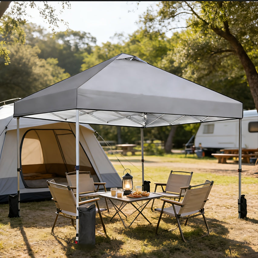Dual-Vent 10x10ft Pop-Up Canopy Tent with Center-Hub Frame, Three Colors and Wheeled Carry Bag