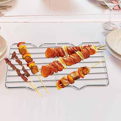 Two-Piece Carbon Steel Cooling Rack Set in Two Sizes for Cookies, Cakes, Roasting and Grilling