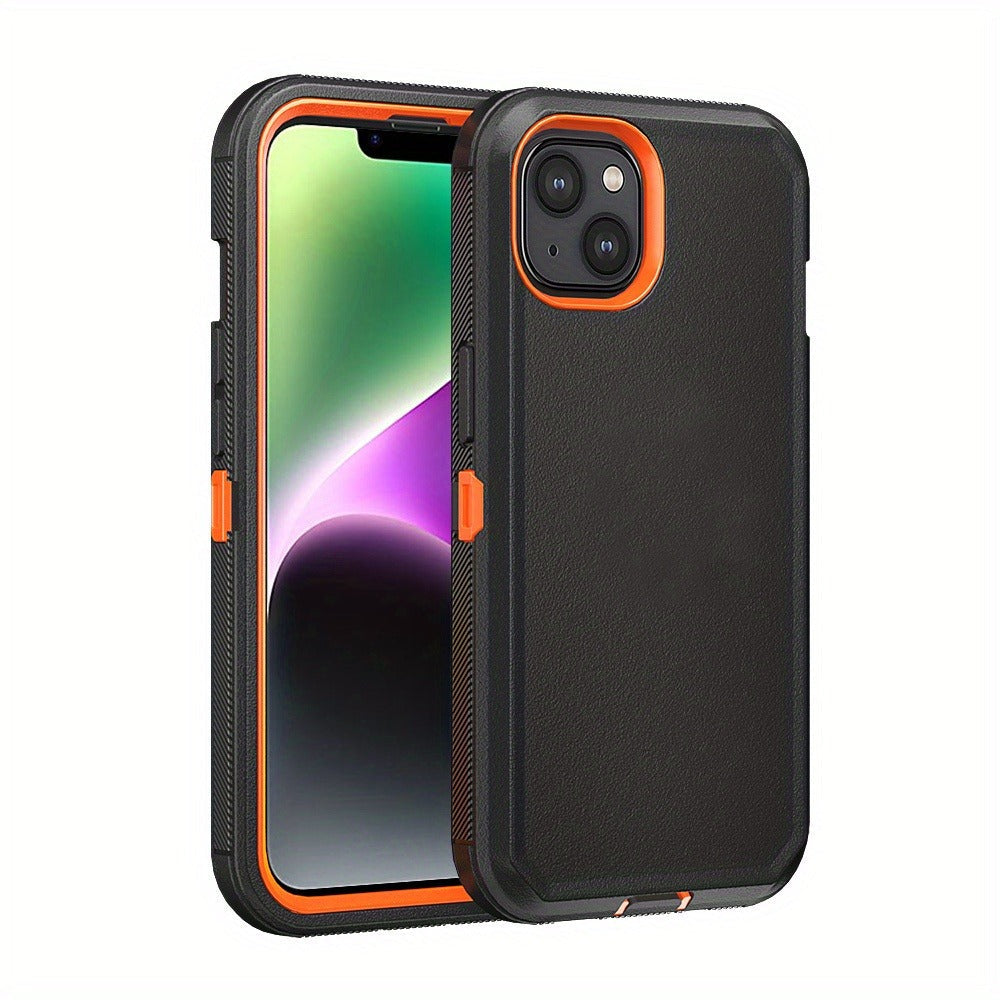 Phone Case Dual-Layer TPU and PC Shockproof Armor with Qi Wireless Charging Support for iPhone 14