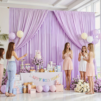 4-Pack 5x10ft Elegant Spandex Photography Backdrop | Wear-Resistant, Wrinkle-Free, Soft & Opaque Party Decoration Banners for Weddings, Birthdays, Stages, Exhibitions & Events