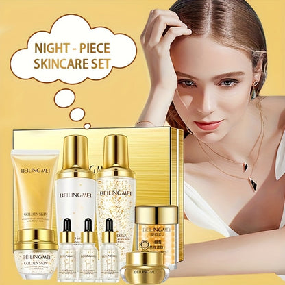 Korean Skincare Set 9pcs for Women Collagen Hyaluronic Acid Niacinamide Hypoallergenic Moisturizing Firming Brightening All Skin Types Gift Set