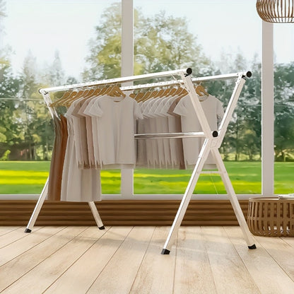 Stainless Steel Clothes Drying Rack Adjustable Retractable Foldable Indoor Outdoor Laundry Rack Heavy Duty