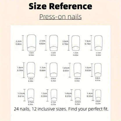 Press On Nails 216-Piece Medium Coffin Nine-Pack Red White Blue Stars and Stripes Patriotic Set