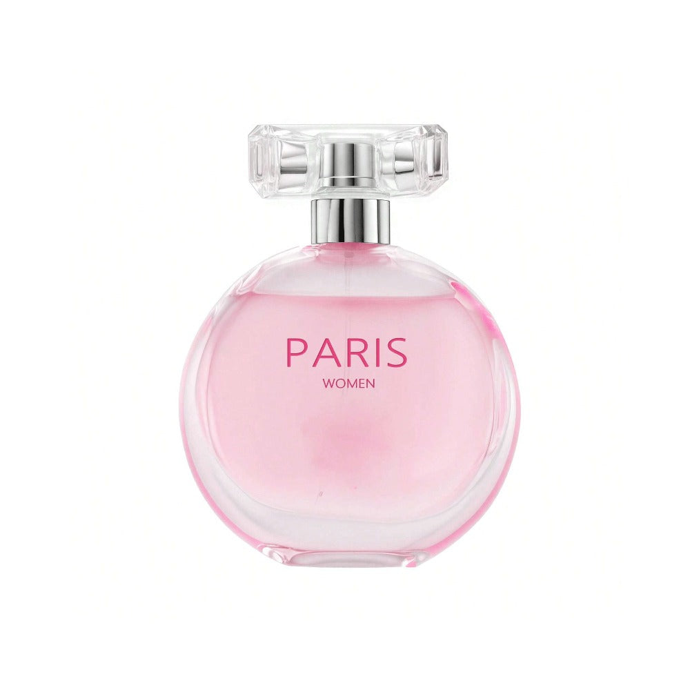 Perfume Paris Women Eau de Parfum 100ml in Round Pink Bottle with Gold Cap & Gift-Ready Box