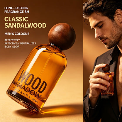 Perfume for Men Wooden-Bottle Spray with a Documented Woody Sandalwood Profile and Two Options
