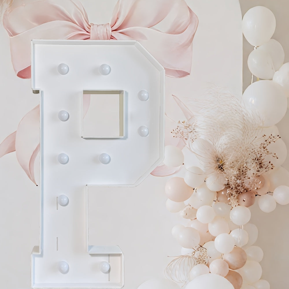 Marquee Letter Lights White LED - 3FT Light Up Letters A-Z for Birthday, Anniversary, Wedding & Party Decor