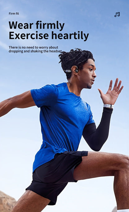 Open Ear Sports Headphones with Microphone 15-Hour Battery True Wireless Bluetooth Earphones for Running Exercising Cycling Gym Workout Awareness Mode