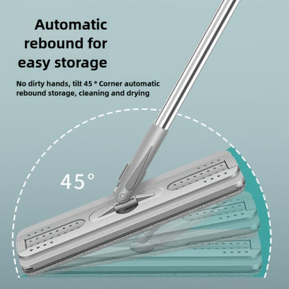 Flat Mop and Bucket Set with 6 Replacement Cloths, 49-Inch Handle and Separate Wash-Dry Chambers