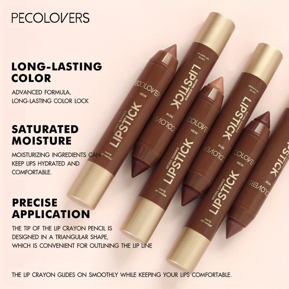 Non-Smearing Contour Lip Liner Set 6 Pcs – Smooth Paste Matte Formula Long Lasting Precise Definition, Outline & Fill Lips in Various Shades for All Skin Tones, Makeup Gift for Women