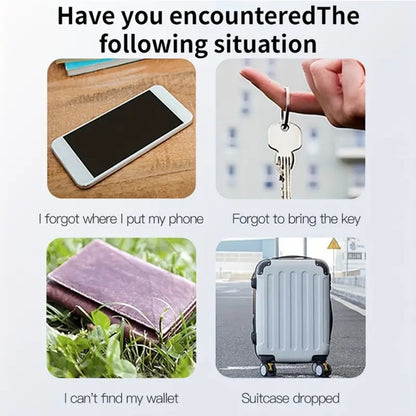 Solar Mini Key Finder Smart Tracker Anti-Lost Alarm Device – Portable Location Tracker for Keys Phone Wallet Luggage Pets – 3-Pack / 5-Pack / 10-Pack