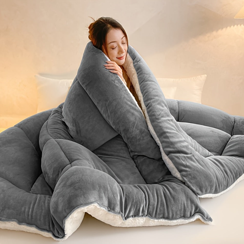 Reversible Sherpa Fleece Comforter Set in 40 Size and Color Options for Twin XL, Full, Queen or King Beds