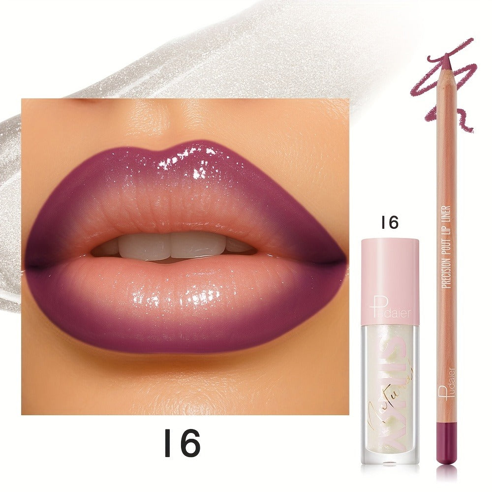 Lip Color and Liner Duo with Eight Recorded Shade Options from 14 Through 24 and Pink-Cap Tube