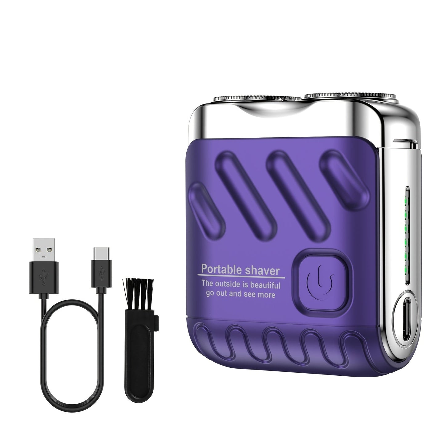 Electric Shaver for Men Magnetic Dual Blade Heads 2-Speed USB Rechargeable Mini Portable Razor Compact Travel Grooming Tool Multiple Colors Waterproof Version Available Orange Black Purple Blue White Grey