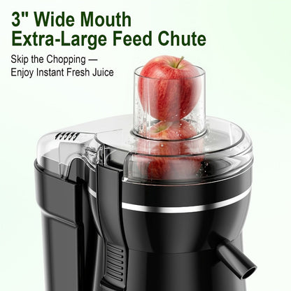 500W Centrifugal Juicer Extractor with 3-Inch Feed Chute, Two Speeds, Pulp Bin and Juice Jug