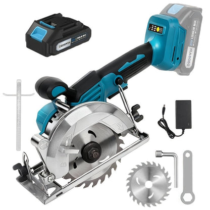Brushless Circular Saw Kit 21V Cordless, Battery & Charger Included, Adjustable 45° Bevel Cutting, Saw Blades Included, Variable Speed, Compact & Lightweight for Woodworking & Home Projects