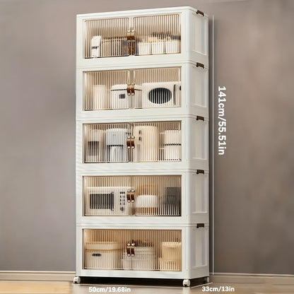 Lidded Rolling Storage Bin System in Seven Two-, Three-, Four- or Five-Tier Configurations