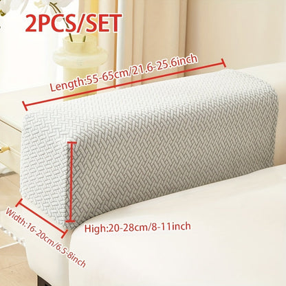 Jacquard Stretch Sofa Cover Non-Slip | Elastic Wear-Resistant Couch Slipcover, Polyester Jacquard Fabric, 1 to 4 Seat Sectional L-Shape, Armrest Backrest, Machine Washable