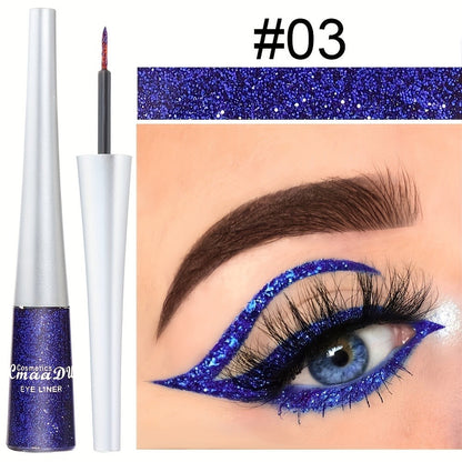 Glitter Liquid Eyeliner Set 16 Colors water-resistant Shimmer Metallic Eye Liner Pen Kit – extended-wear Smudge-Proof Sparkle Eye Makeup