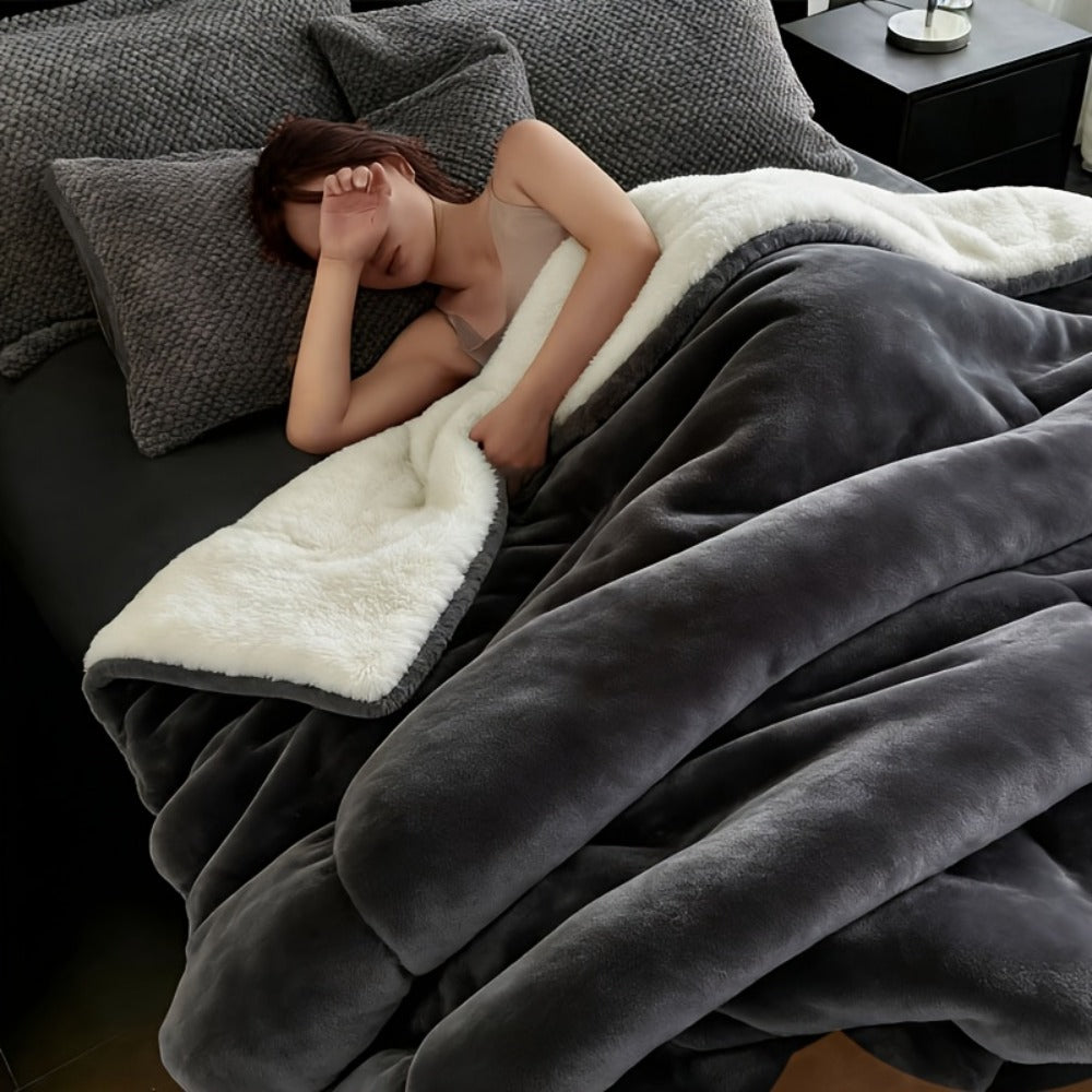 Reversible Sherpa Fleece Comforter Set in 40 Size and Color Options for Twin XL, Full, Queen or King Beds