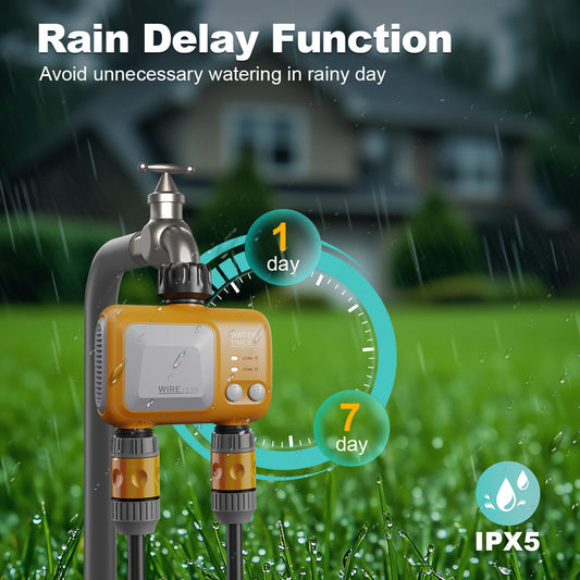 WiFi Hose Timer Dual Outlet Smart | App Control Garden Lawn Irrigation