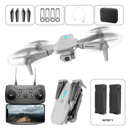 E88 Foldable Drone with Dual Camera – RC Quadcopter 360° Stunt Flip Surround Flight Optical Flow Height Hold 500mAh Battery Beginner to Intermediate Indoor Outdoor Flying Toy Gift for Teens Adults Boys
