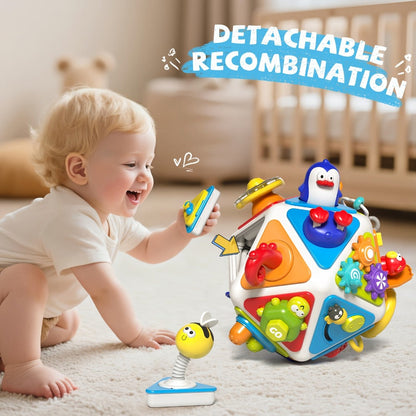 21-in-1 Toddler Busy Board Activity Cube – Early Educational Sensory Toy for Boys & Girls Ages 1-3 | Travel Toy | 1st Birthday & Christmas Gift for Kids
