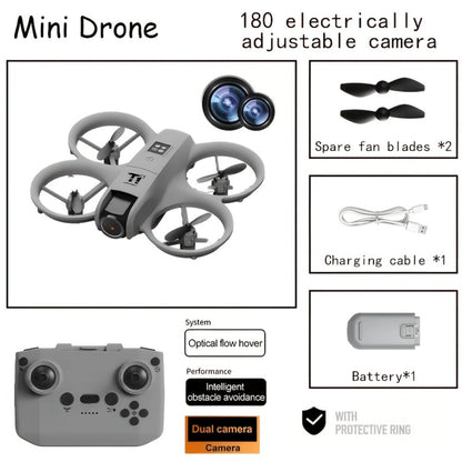 4K RC Airplane Auto Hover Dual Batteries Optical Flow WiFi FPV Camera One-Key Return Roll Anti-Shock Anti-Collision | Remote Control Plane for Kids Adults Beginners | Birthday Christmas Gift