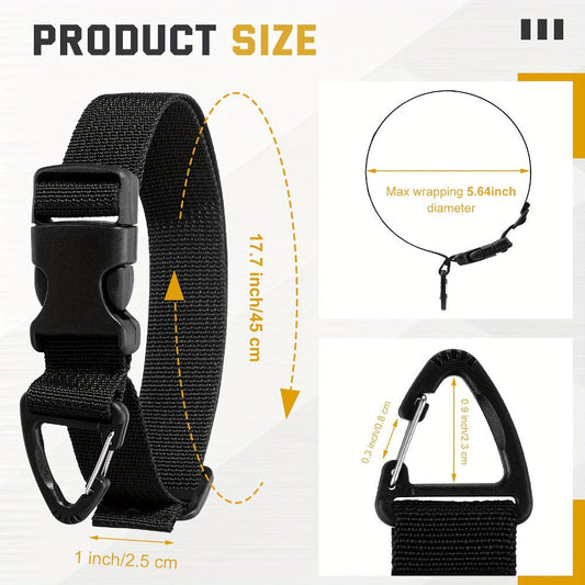 Extension Cord Organizer Straps 10-Pack – Heavy Duty 17 Inch Adjustable Storage Straps with Triangle Hanging Clips, Cable Hanger for Workshop Garage Home, Power Cord & Hose Management, Great Gift for Men