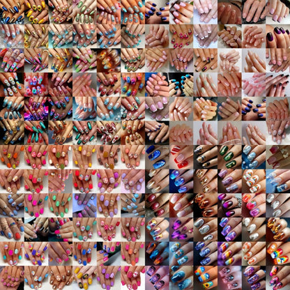 Press On Nails 375-Piece Kit with 360 Assorted Nails, Bracelet and 14-Piece Nail Art Tool Set
