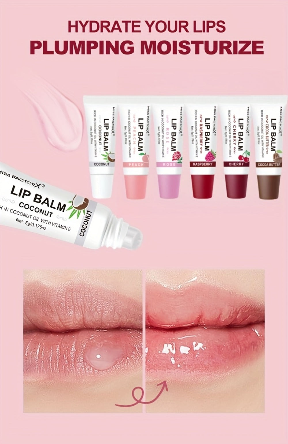 30-Piece Lip Gloss Gift Box Set — 6 Glossy Shades Moisturizing Waterproof Anti-Transfer Liquid Lipstick, High-Shine Long-Lasting Lip Color for Women, Pink Gift Box
