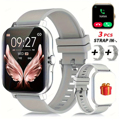 Smartwatch 1.83 Inch Fitness Tracker with Dual TPU Straps, Calling and Multi-Sport Records