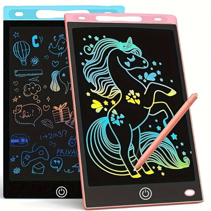 Two-Pack 10-Inch LCD Writing Tablets in Blue and Pink with Matching Styluses and Color-Line Screens