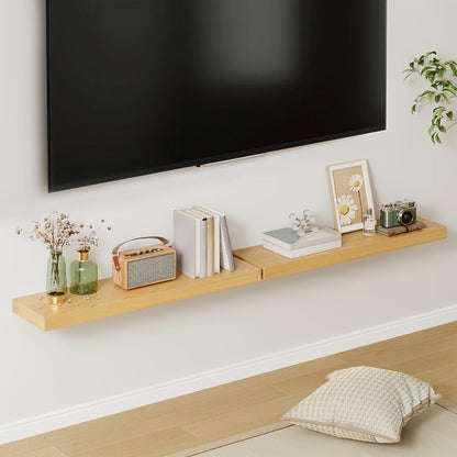 Floating Wall Shelf Set with Concealed-Style Brackets, Multiple Finishes and 4- or 6-Piece Options